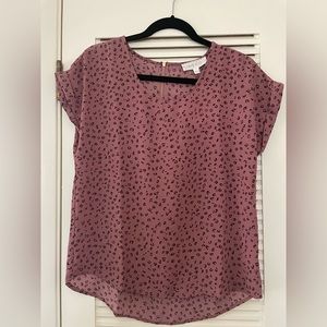 Cute Mauve Printed Blouse